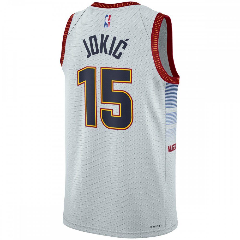 Nikola Jokic Denver Nuggets Unisex 2022/23 Swingman Jersey - City Edition - Silver-Pro Kit Vault | Brand New 26/27 Sports Jerseys